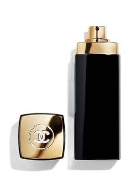 CHANEL Black and Gold Rectangular Atomizer